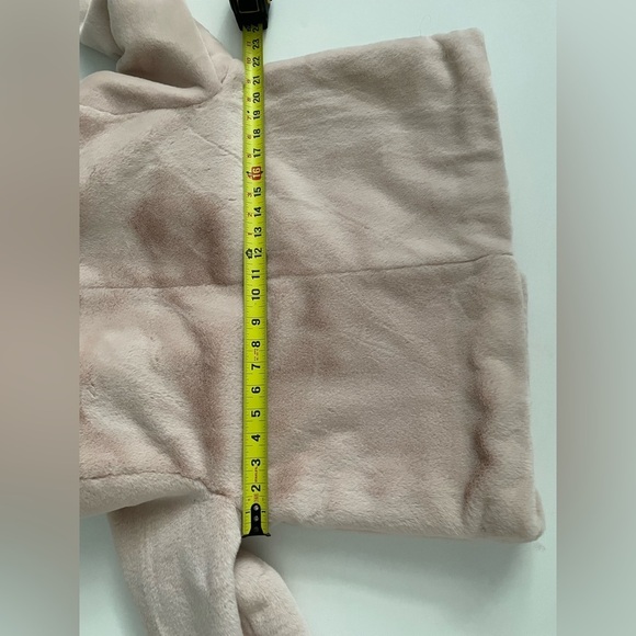 Reformation Hampton Faux Fur Teddy Jacket Cropped Blush Pink M Medium Boxy - Picture 7 of 8